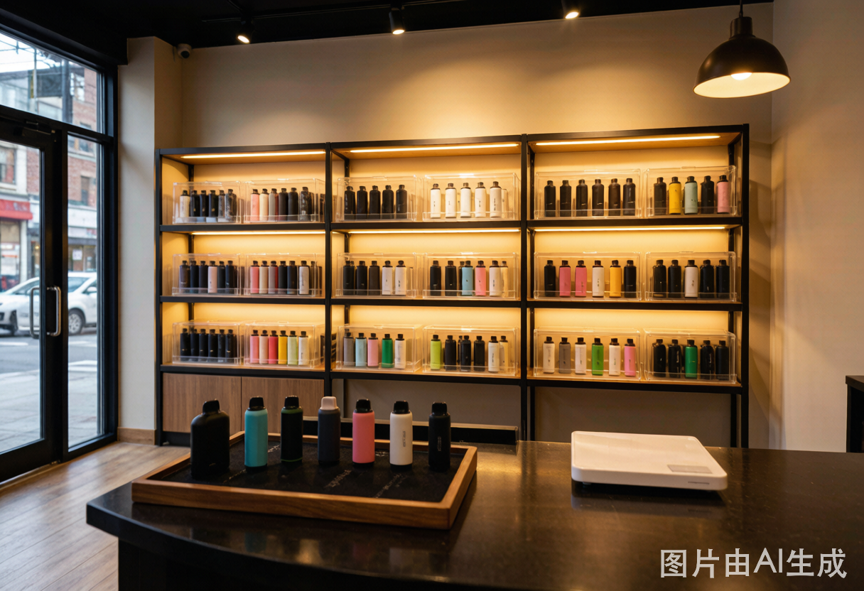 Vape reseller shop shelf